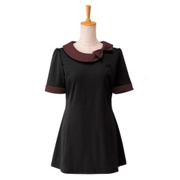 SKBB011  Order cleaning clothes for hotel staff, neckline bows, hotel cleaning clothes manufacturer hotel maid uniform housekeeping tunic SKBB011  Order cleaning clothes for hotel staff, neckline bows, hotel cleaning clothes manufacturer hotel maid uniform housekeeping tunic